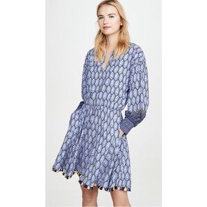 Derek Lam 10 Crosby Cassia Dress Blue Multi Size 8
